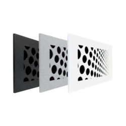 Luftuj LUFTOMET Flat mřížka s montážním rámečkem Bubliny (bílá, mramor, černá) - bílá - LF-P-R-BW-PB