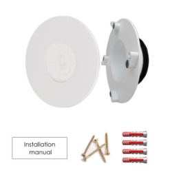 Luftuj Vyústka pro rekuperaci se světlem LUFTOMET Lumen plast kruh bílý lesk 100mm, 6500K - 100 mm - cold - SP-LL-P-C-WS-C-100