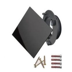 Luftuj Vyústka VZT pro rekuperaci LUFTOMET Sky sklo čtverec lesk černá