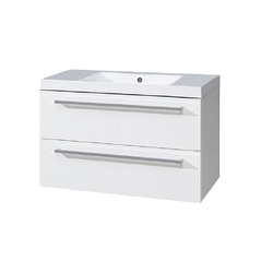 Mereo Bino Koupelnová skříňka s umyvadlem 100cm litý mramor bílá/bílá