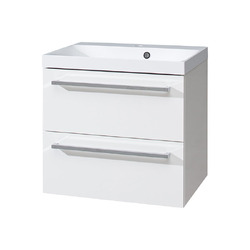 Mereo Bino Koupelnová skříňka s umyvadlem 60cm litý mramor bílá/bílá
