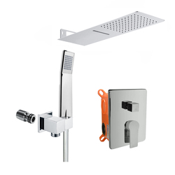 Mereo Dita Sprchová sada s podomítkovou baterií 3-cestná, hranatý kryt - CB60157C2N