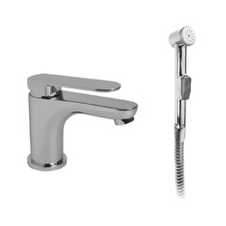 Mereo Mada Umyvadlová stojánková baterie s bidetovou sprchou