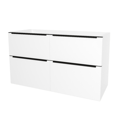 Náhled obrázku: Mereo Mailo Koupelnová skříňka pod umyvadlo 121 cm, černé madlo, Multidecor, Arktická bílá - CN593SBBIAA 