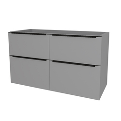 Mereo Mailo Koupelnová skříňka pod umyvadlo 121 cm, černé madlo, Multidecor, Šedý Supermat - CN593SBSEDA