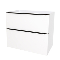 Náhled obrázku: Mereo Mailo Koupelnová skříňka pod umyvadlo na desku 101x47x70 cm, černé madlo, Multidecor, Arktická bílá - CN592SBBIAA 
