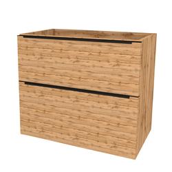Náhled obrázku: Mereo Mailo Koupelnová skříňka pod umyvadlo na desku 61x47x70 cm, černé madlo, Multidecor, Dub Wotan - CN590SBDWOT 