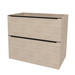 Mereo Mailo Koupelnová skříňka pod umyvadlo na desku 61x47x70 cm, černé madlo, Multidecor, Light Rock Hickory - CN590SBLRH1