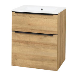 Mereo Mailo Koupelnová skříňka s umyvadlem 61cm, dub - CN520B