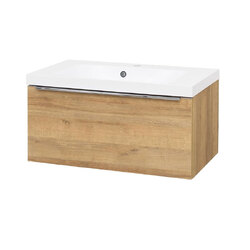 Mereo Mailo Koupelnová skříňka s umyvadlem dub 1 zásuvka 810x476x365mm