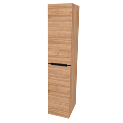 Mereo Mailo Koupelnová skříňka vysoká 170 cm, černé madlo, Multidecor, Light Select Walnut - CN594LPBLSW1
