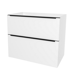 Náhled obrázku: Mereo Mailo Skříňka pod umyvadlo na desku 81 cm, černé madlo, Multidecor, Bílá lesk perlička - CN591SBBIEL 