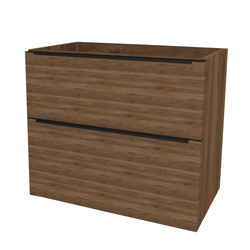 Mereo Mailo Skříňka pod umyvadlo na desku 81 cm, černé madlo, Multidecor, Ořech Pacifik tabákový - CN591SBOPT2