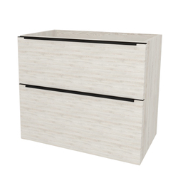 Mereo Mailo Skříňka pod umyvadlo na desku 81 cm, černé madlo, Multidecor, White Loft Pine - CN591SBWLP1