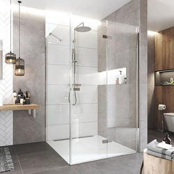 Mereo Novea Sprchový kout čtvercový 90x90 cm, zalamovací dveře, dveře pravé a pevný díl - CK12823ZP