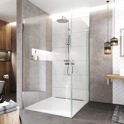 Mereo Novea Sprchový kout čtverec pivot 80x80 cm chrom ALU sklo Čiré - CK11913ZVR