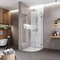 Mereo Novea Sprchový kout čtvrtkruhový 90x90x200 cm R550, chrom ALU, sklo čiré 6 mm, EC