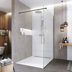 Mereo Novea Walk In Sprcha 90x200cm Black ALU sklo Čiré