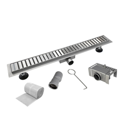 Náhled obrázku: Mereo Odtokový sprchový žlab 80 cm, vč. roštu STRIP, nerez - CZ122 