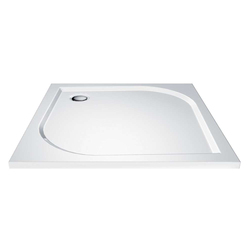 Mereo Sprchová vanička čtverec 100x100x3 cm, bez nožiček, litý mramor