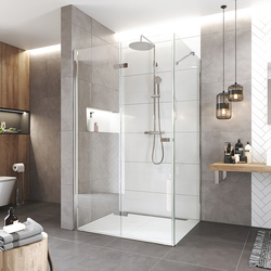 Mereo Sprchový kout Novea obdélníkový 100x80 cm, zalamovací dveře, dveře levé a pevný díl - CK11833ZL