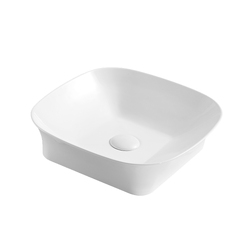 Náhled obrázku: Mereo Umyvadlo na desku bez přepadu, 400x400x105 mm, čtvercové, keramické 