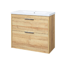 Mereo Vigo Koupelnová skříňka s keramickým umyvadlem 80cm dub Riviera - CN322