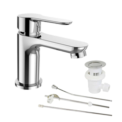 Mereo Zuna Umyvadlová stojánková baterie vyšší, s výpusti, chrom