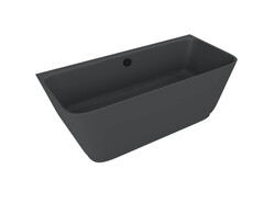 Nástěnná stojící vana Polysan SKYLLA litý mramor 169x75x60cm antracit mat