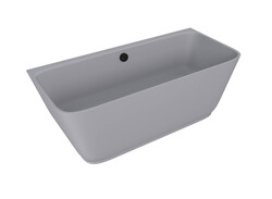 Nástěnná stojící vana Polysan SKYLLA litý mramor 169x75x60cm šedá mat