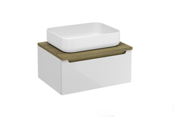 Naturel Stilla Koupelnová skříňka pod umyvadlo s deskou buk 60x30x45 cm bílá STILLAD06007DBK