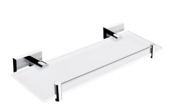 NIMCO Keira Koupelnová polička s ohrádkou 30 cm číré+matné sklo/chrom