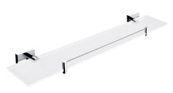 NIMCO Keira Koupelnová polička s ohrádkou 60 cm číré+matné sklo/chrom