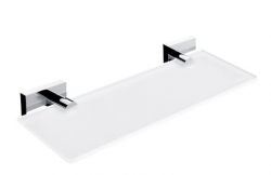 NIMCO Keira Police do koupelny 30cm bílé sklo/chrom