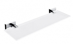 NIMCO Keira Police do koupelny 40cm bílé sklo/chrom