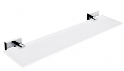 NIMCO Keira Police do koupelny 50cm bílé sklo/chrom