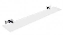 NIMCO Keira Police do koupelny 60cm bílé sklo/chrom