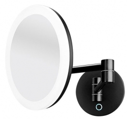 Nimco Kosmetické podsvícené LED zrcátko 205 mm černá