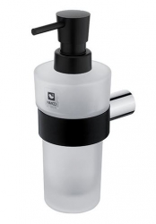 Nimco Nava Dávkovač mýdla 250 ml matované sklo pumpička mosaz/černý mat