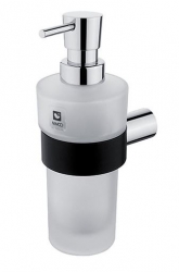 Nimco Nava Dávkovač mýdla 250 ml matované sklo pumpička mosaz/chrom