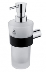 Nimco Nava Dávkovač mýdla 250 ml matované sklo pumpička plast/chrom