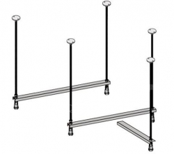 Nohy k vaně Jika Tigo, pro instalaci s panelem H2962970000001