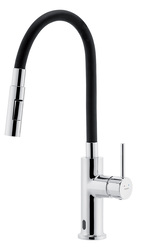 Novaservis Dřezová senzorová baterie s flexi ramenem Distanza, černá-chrom - BDZ4B