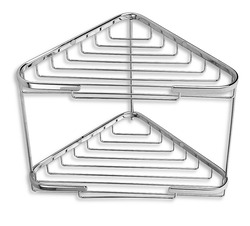 Novaservis Dvojitá rohová polička velká chrom - 6070,0