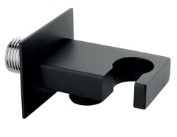 Novaservis Kovový držák sprchy s vývodem 1/2\", černá - D/KVADRO,5