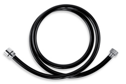 Novaservis Sprchová hadice plastová 150 cm černá-chrom PVC/150,5
