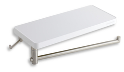 Novaservis Yacore Koupelnová polička s otočným držákem ručníku a háčkem 65582,1