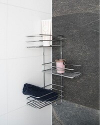 Olsen-Spa Koupelnová drátěná polička 26,5×26,5×50 cm