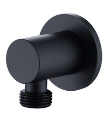 Olsen-Spa Kulatý vývod ze zdi pro ruční sprchu, černá mosaz