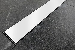 Náhled obrázku: Olsen-Spa Sprchový odtokový žlab 90cm VIRGO WHITE, rošt bílé sklo 